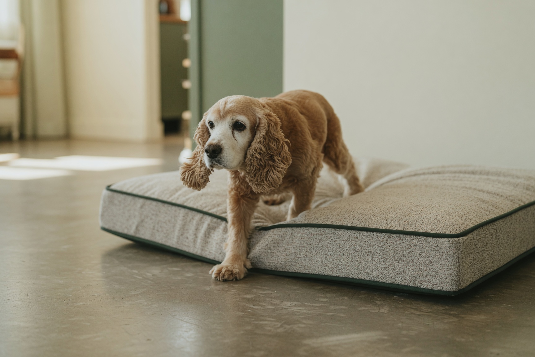 Biscuit, a senior cocker spaniel
