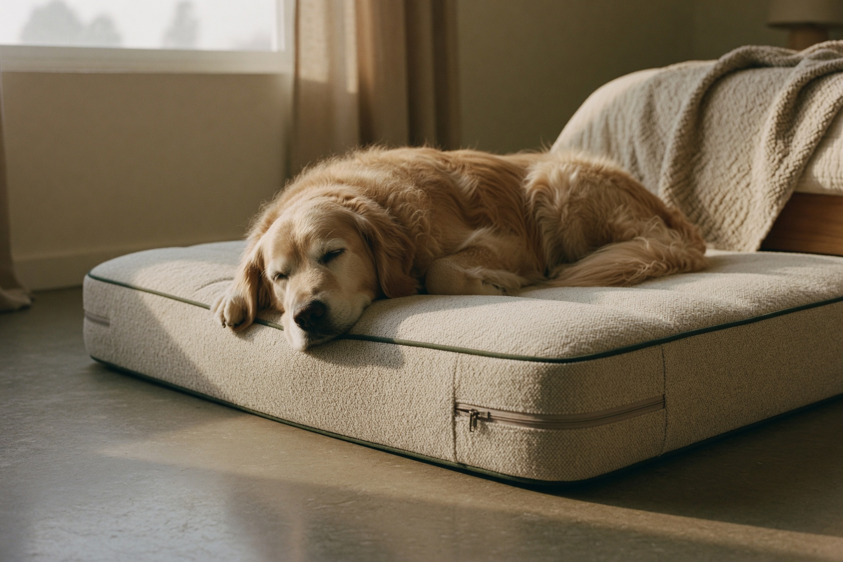 Murphy, a senior golden retriever