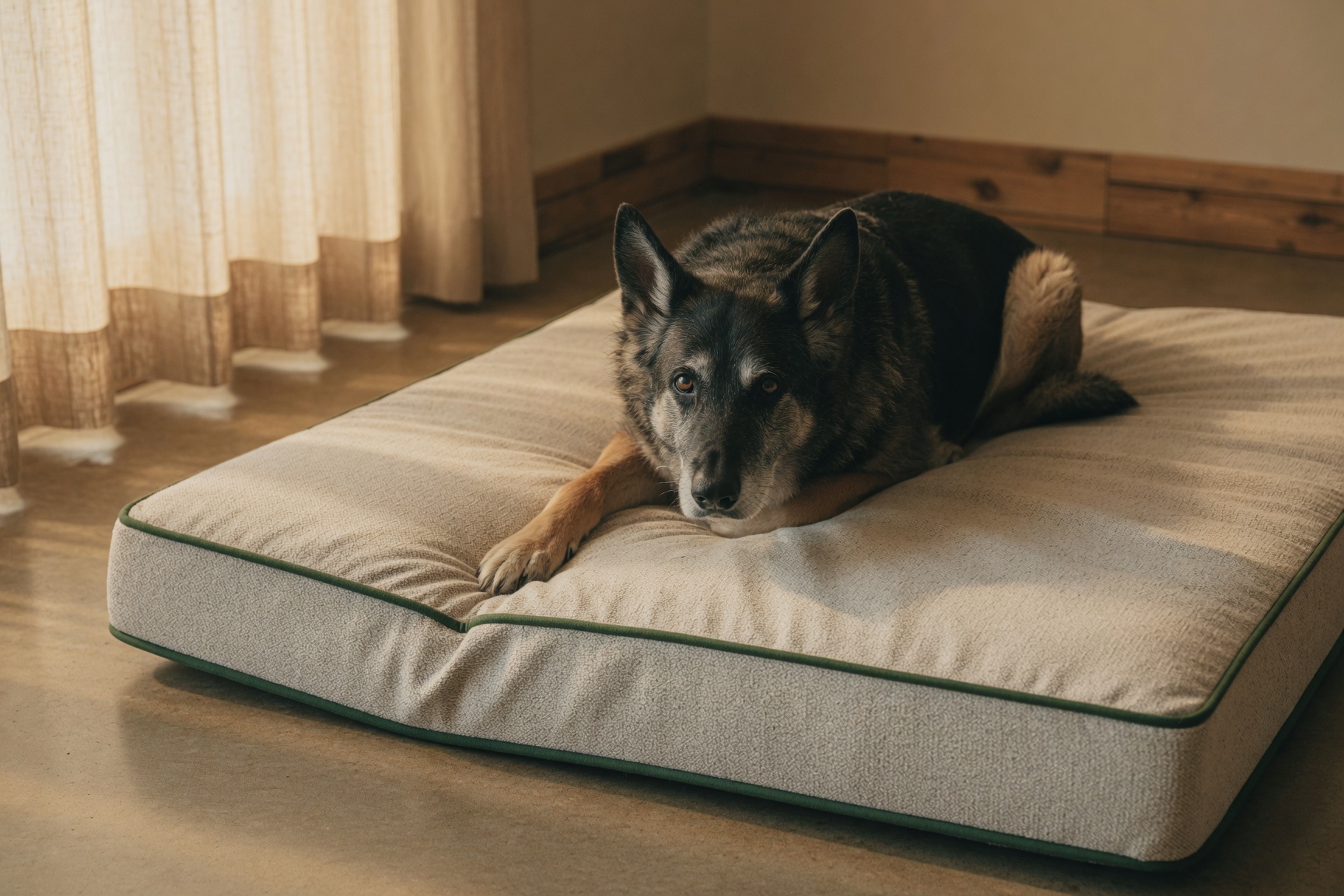 Saa, a senior German shepherd